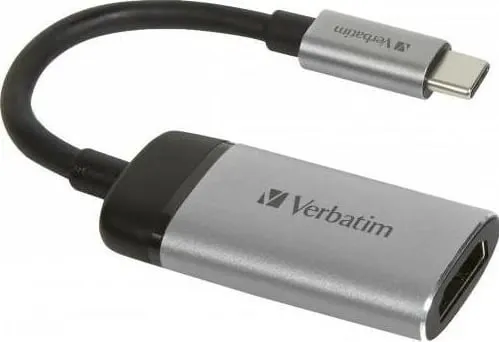 Adapter Verbatim USB-C në HDMI 4K, alumini, gri - 1