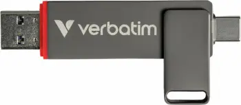 USB flash Verbatim Dual QuickStick 128GB, USB-A/USB-C, 3.2 Gen 1, gri