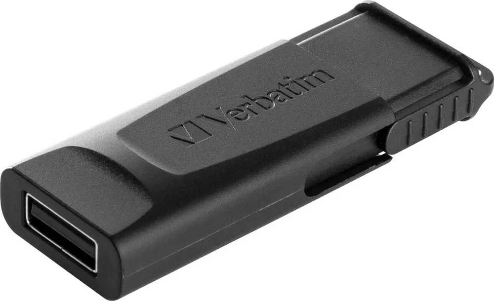 USB Verbatim Slider, 128GB, e zezë - 3