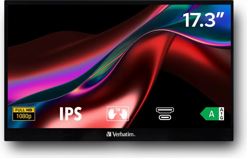 Monitor portativ Verbatim PMT-17, 17", Full HD, touchscreen - 5