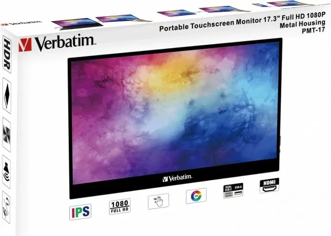 Monitor portativ Verbatim PMT-17, 17", Full HD, touchscreen - 7