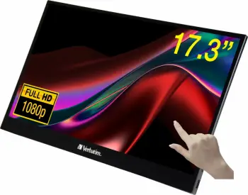 Monitor portativ Verbatim PMT-17, 17", Full HD, touchscreen