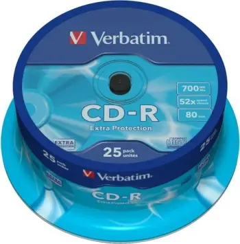 Set CD Verbatim, 700MB, 25 copë
