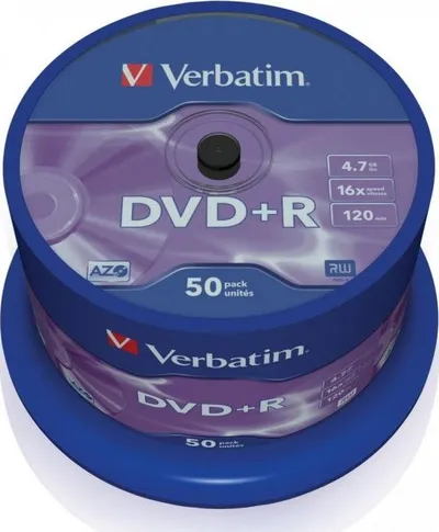 Disk Verbatim DVD+R, 4.7GB, 16x, 50 copë - 1