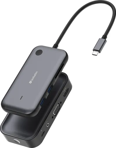 Adapter wireless për ekran Verbatim Share My Screen, USB C, Full HD 1080p, me hub - 1