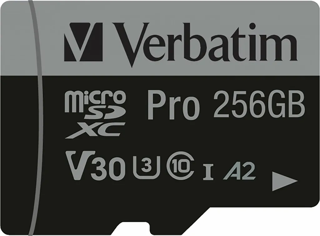 Kartelë MicroSDXC Verbatim Pro U3 256GB, e zezë - 1