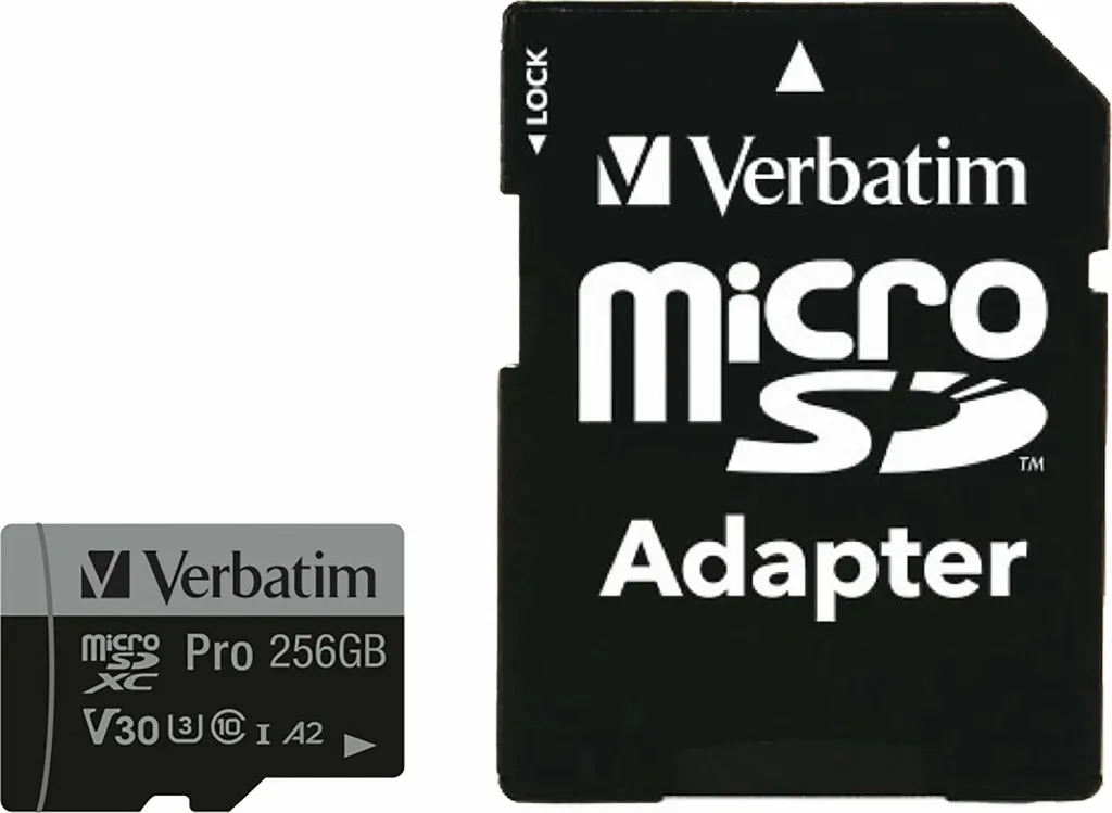 Kartelë MicroSDXC Verbatim Pro U3 256GB, e zezë - 2