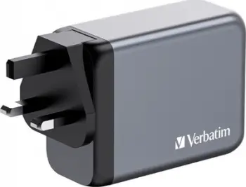 Karikues muri Verbatim GaN 66840, 200W, 3x USB C, USB A, gri