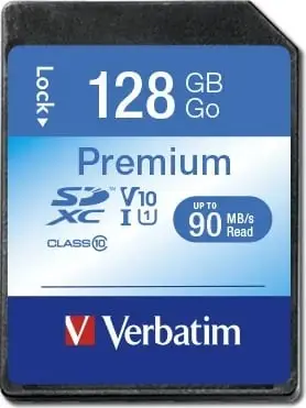 Kartë memorie Verbatim Premium SDXC, 128GB, Class 10 UHS-I U1