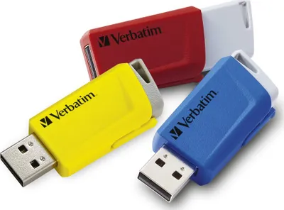 USB Verbatim Store n Click, 16GB, set 3 copë, shumëngjyrëshe - 1