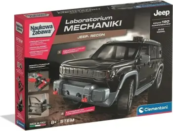 Lodër ndërtimi Clementoni Science Play Mechanics Laboratory Jeep Recon, set mekanik edukativ, për fëmijë