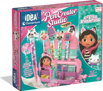 Set krijues stilolapsash Clementoni Create Your Pens Gabbys Pens, 5 stilolapsa, për fëmijë 6+