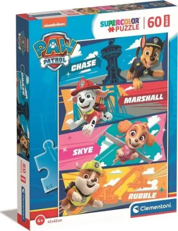 Puzzle Clementoni CLE 26592, 60 pjesë maxi, SuperColor Paw Patrol