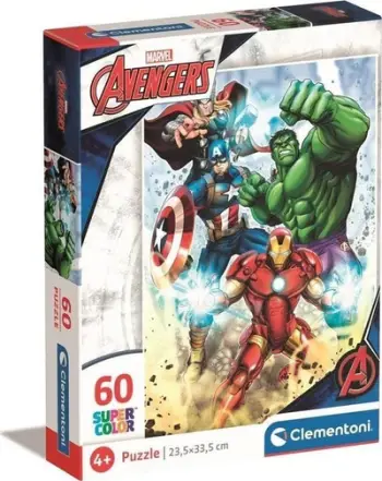 Puzzle Clementoni SuperColor Marvel Avengers 26193, 60 pjesë, për fëmijë 4+