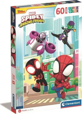 Puzzle Clementoni SuperKolor Marvel Spidey, 60 copa, 4+