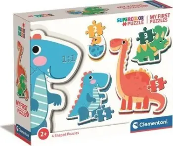 Puzzle Clementoni My First Puzzle Dinosaurs, set 4 puzzle, për fëmijë 2+