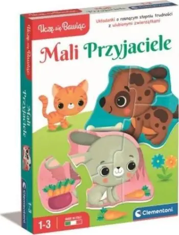 Puzzle edukativ Clementoni Little Friends, për fëmijë 12m+, shumëngjyrësh