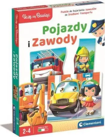Lojë edukative Clementoni Learn by Playing Vehicles and Professions, 6 puzzle, për fëmijë