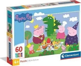 Puzzle Clementoni Peppa Pig, 60 pjesë, 33.5 x 23.5 cm, shumëngjyrësh