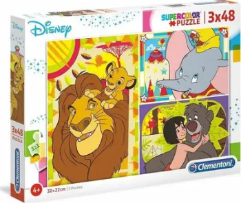 Lodër puzzle Clementoni Disney Classic, 3x48 elemente