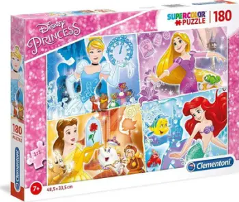 Puzzle Clementoni Supercolor: Princess, 180 elemente