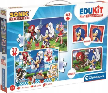 Set lojërash edukative Clementoni Edukit Sonic, 4 në 1, për fëmijë 3+