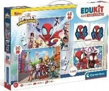Set lojërash edukative Clementoni Edukit Spidey, 4 në 1, për fëmijë 3+