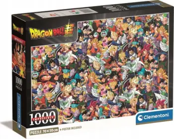 Puzzle Clementoni Anime Dragon Ball 39918, 1000 pjesë, 50 x 70 cm, shumëngjyrësh