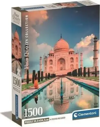 Puzzle Clementoni Compact Taj Mahal, 1500 copa, 59.2 x 84.3 cm, shumëngjyrësh