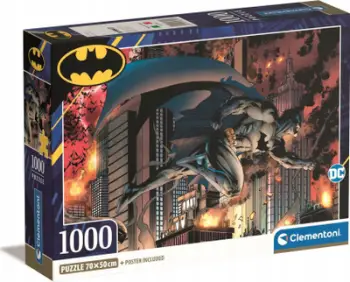 Puzzle Clementoni Compact Batman, 1000 pjesë, 70 x 50 cm, shumëngjyrësh