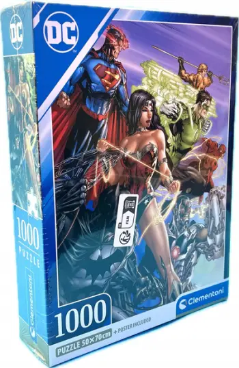 Puzzle Clementoni Compact DC Comics Justice League, 1000 pjesë, shumëngjyrësh