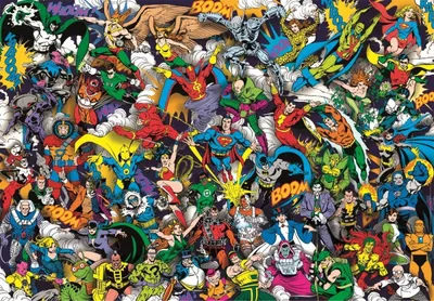 Puzzle Clementoni Compact DC Comics Justice League, 1000 pjesë, 70 x 50 cm, shumëngjyrësh - 2