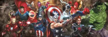 Puzzle Clementoni Panorama Compact The Avengers, 1000 pjesë, 98 x 33 cm, shumëngjyrëshe