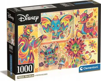 Puzzle Clementoni Disney Classic, 1000 copa, format kompakt, shumëngjyrësh