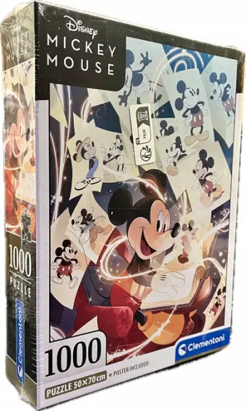 Puzzle Clementoni Compact Mickey Mouse Celebration, 1000 pjesë, 50x70cm, shumëngjyrësh