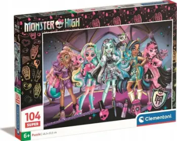 Puzzle Clementoni Super 104 Monster High, 104 pjesë, shumëngjyrësh