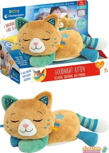 Lodër pelushi ToyChamp Purring Cuddly Cat, me efekt murmuritje, ngjyrë kafe