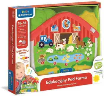 Lodër edukative Clementoni Baby Farm Pad 50386, interaktive, shumëngjyrëshe