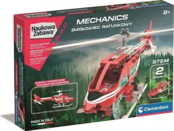Set ndërtimi Clementoni Mechanics Laboratory Rescue Helicopter, 160 pjesë, 8+