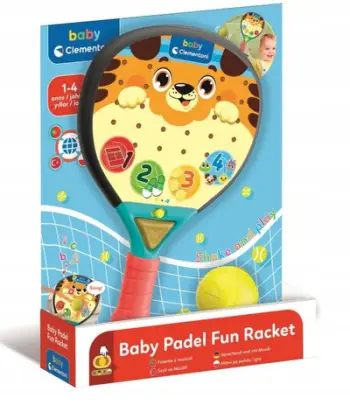 Lodër padel interaktive Baby Clementoni Fun Padel, me drita dhe tinguj, për foshnje, shumëngjyrëshe