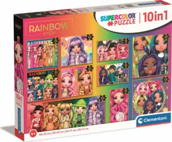 Puzzle Clementoni Rainbow High 10 në 1 20273, set për fëmijë, shumëngjyrësh