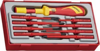 Set kaçavidash momenti Teng Tools TTVSD09, VDE 1000V, profesional, shumëngjyrësh