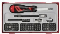 Set kaçavide me maje të këmbyeshme Teng Tools, 74 copë - 1