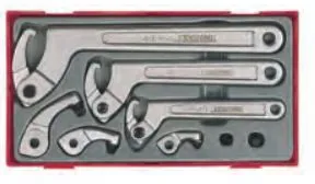 Çelësa me grep Teng Tools, 8 copë - 1