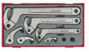 Çelësa me grep Teng Tools, 8 copë