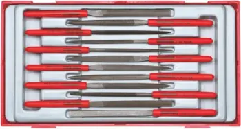 Set lëmues gjilpëra Teng Tools, 12 copë
