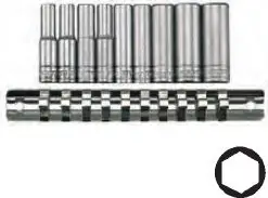 Set çelësash Teng Tools, heksagonal, 1/4" 4-13 mm, 9 copë (73090102)
