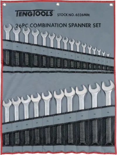 Set çelësa me fund të hapur Teng Tools, 32mm, 26 pjesë - 1
