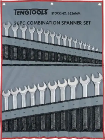 Set çelësa me fund të hapur Teng Tools, 32mm, 26 pjesë
