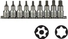 Set Prerësash Teng Tools Torx 1/2" TX20-TX60, 9 copë - 1